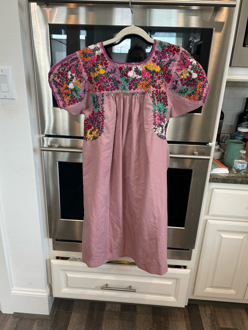 Mexican Hand-Embroidered San Antonio Oaxaca Midi Dress no size tag S? GUC - Picture 4 of 6